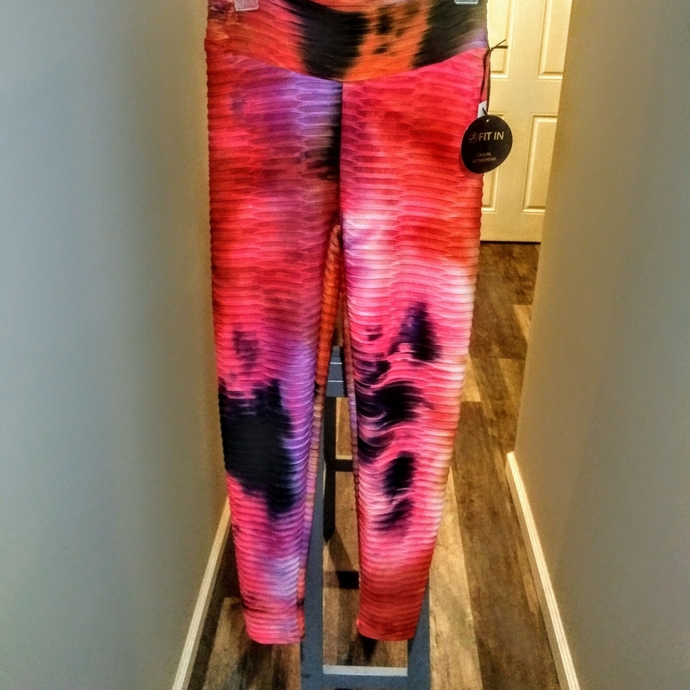 Tie -Dye Medium Ribbed Leggings